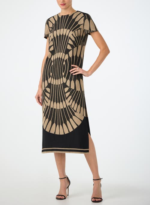 Trina Turk Sugarita Printed Midi T-shirt Dress In Brown