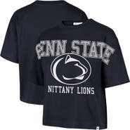 '47 Women's '47 Navy Penn State Nittany Lions Outreach City Relaxed Cropped T-Shirt