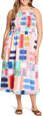NIC+ZOE Anna Portofino Print Midi Sundress