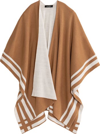 Lauren Ralph Lauren Jet Setter Reversible Knit Poncho