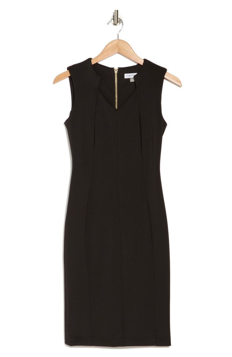 Calvin Klein Sleeveless Scuba Knit Sheath Dress, Alternate, color,