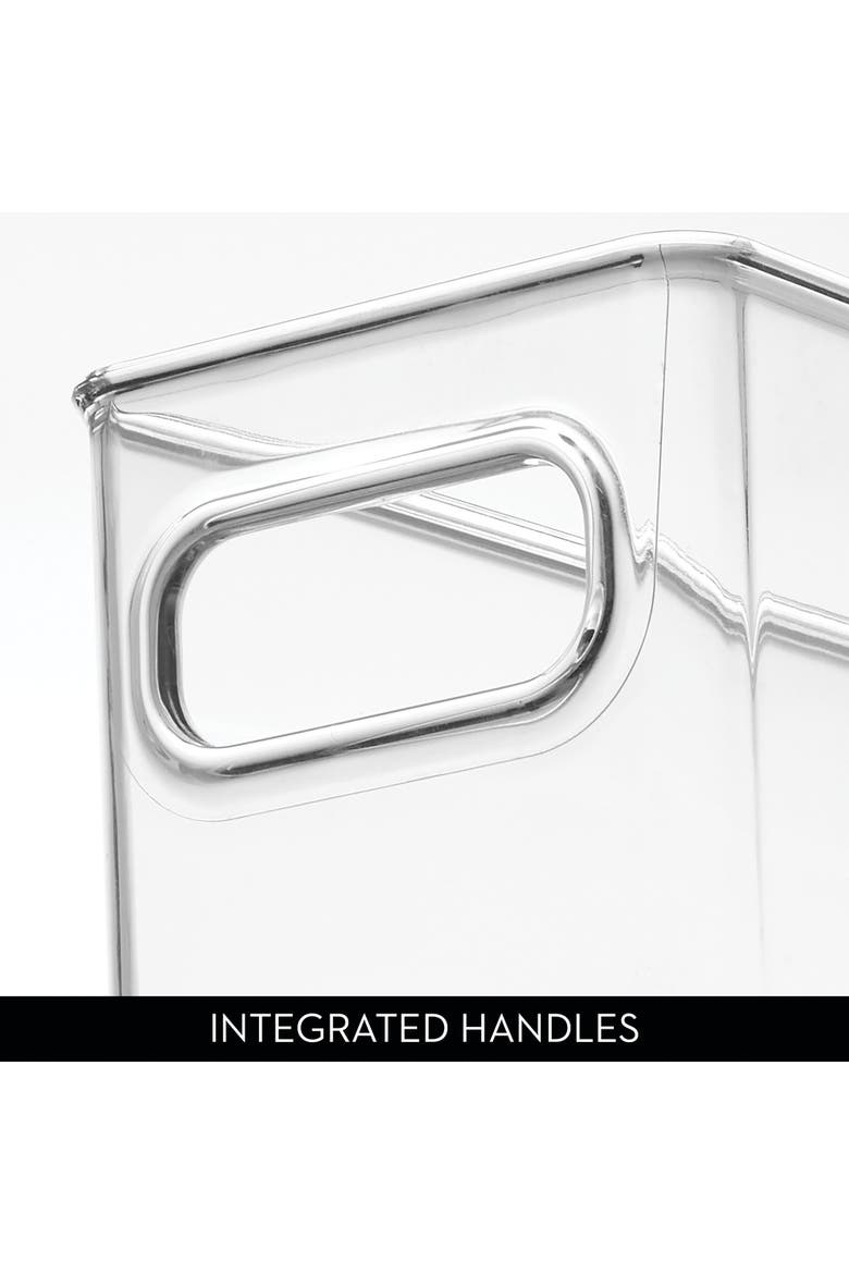 Stackable Fridge Bin with Handles - Kitchen Bin for Pantry or Cabinets, Set of 6, Clear, Alternate, color, Clear