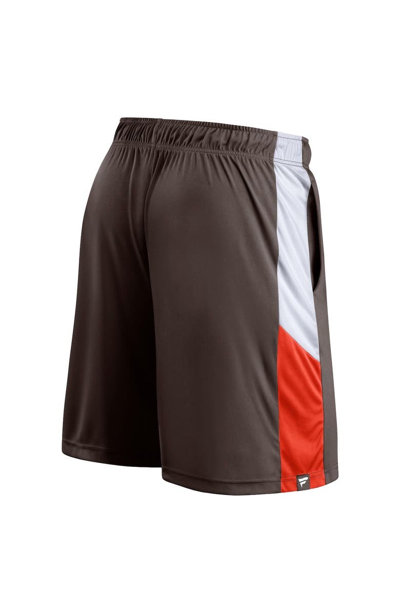 FANATICS Men's Fanatics Branded Brown Cleveland Browns Prep Colorblock Shorts, Alternate, color, Brown