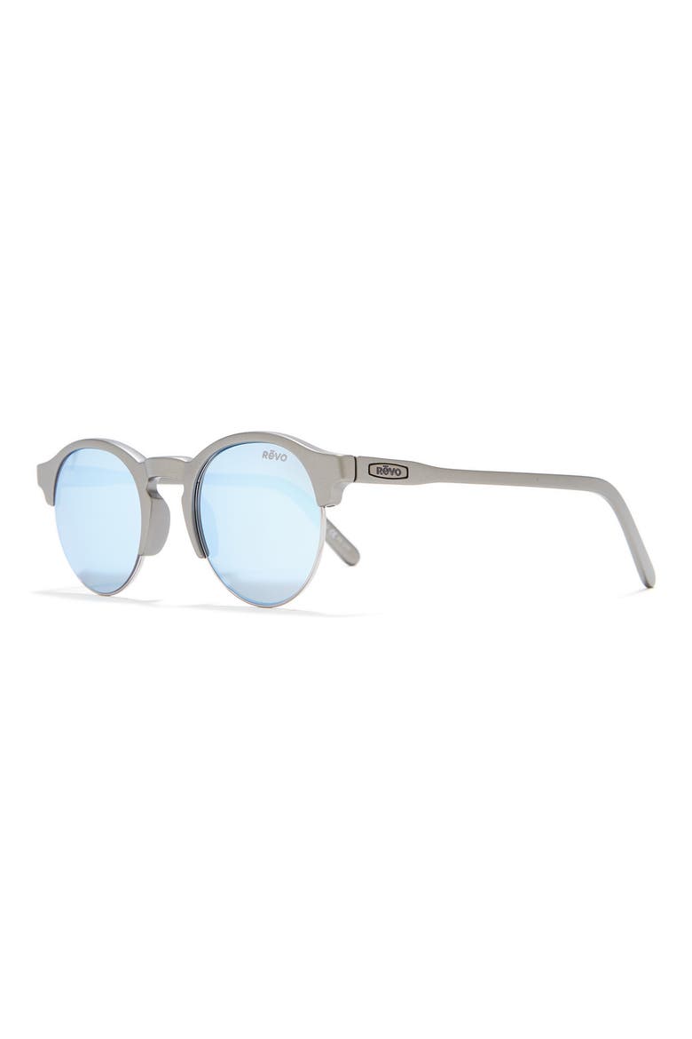 Reign 49mm Round Sunglasses, Alternate, color, MATTE PEWTER