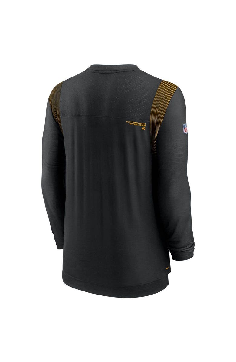 Nike Men's Nike Black Pittsburgh Steelers Sideline Player UV Performance Long Sleeve T-Shirt, Alternate, color, 
