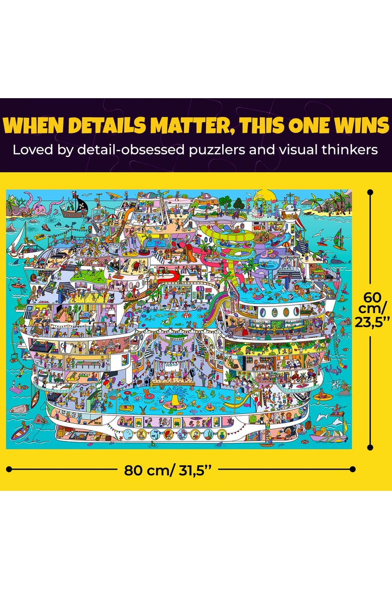 1000 Piece Jigsaw Puzzle for Adults - Galactic Tails, Cruise Vistas & Knightly Cats, Alternate, color, Cruise Vistas