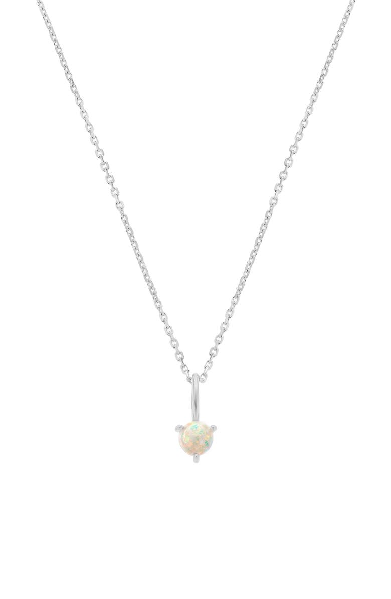 Bearfruit Jewelry Sterling Silver 18k Gold Plated Izel Necklace Dainty Unique Trendy, Main, color, Silver