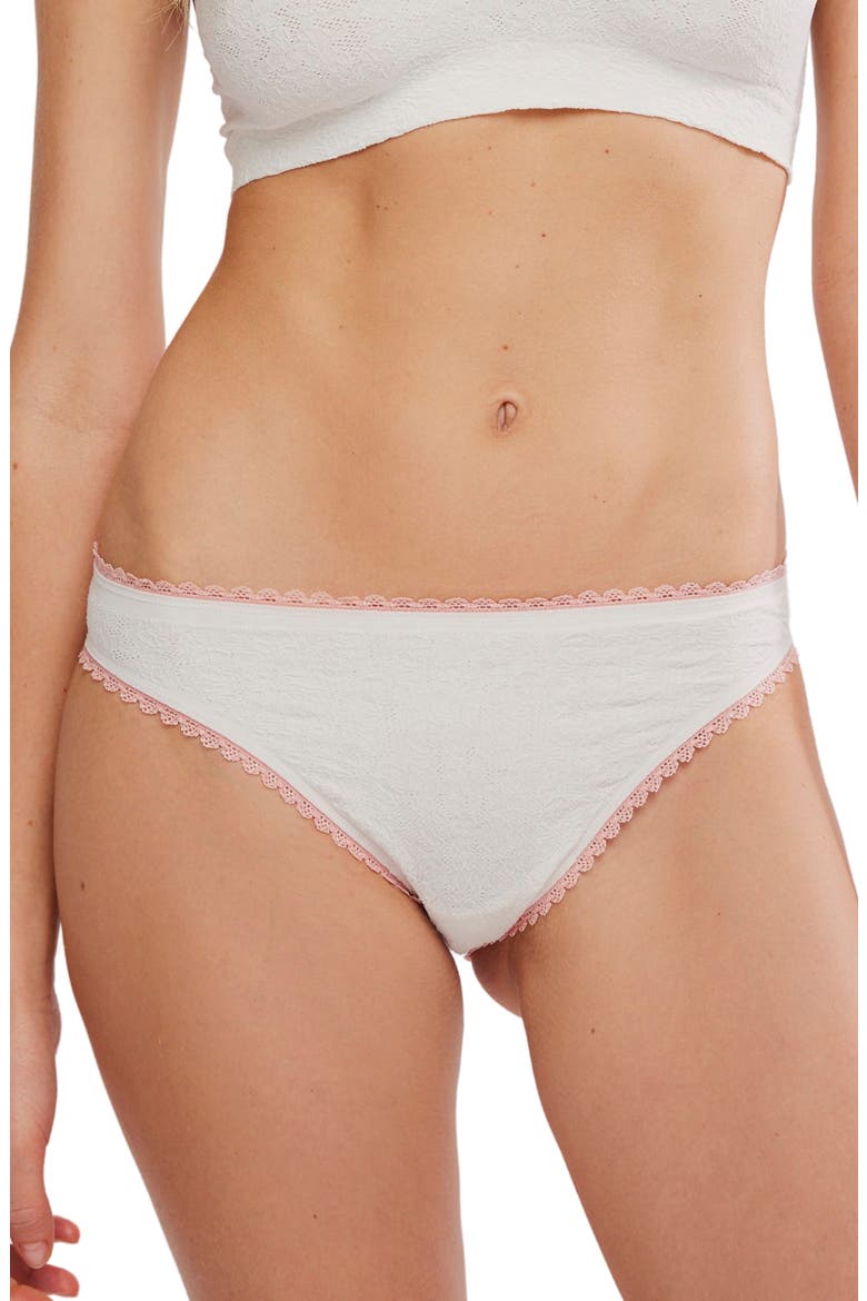 Sweet Point Seamless Bikini, Main, color, WHITE ALYSSUM