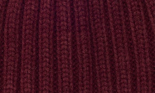 Calvin Klein Faux Fur Pompom Beanie In Red