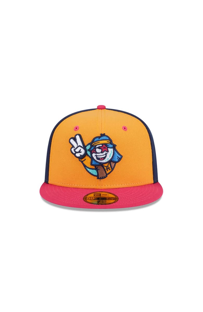 New Era Men's New Era Gold Asheville Tourists Theme Nights 59FIFTY Fitted Hat, Alternate, color, Gold