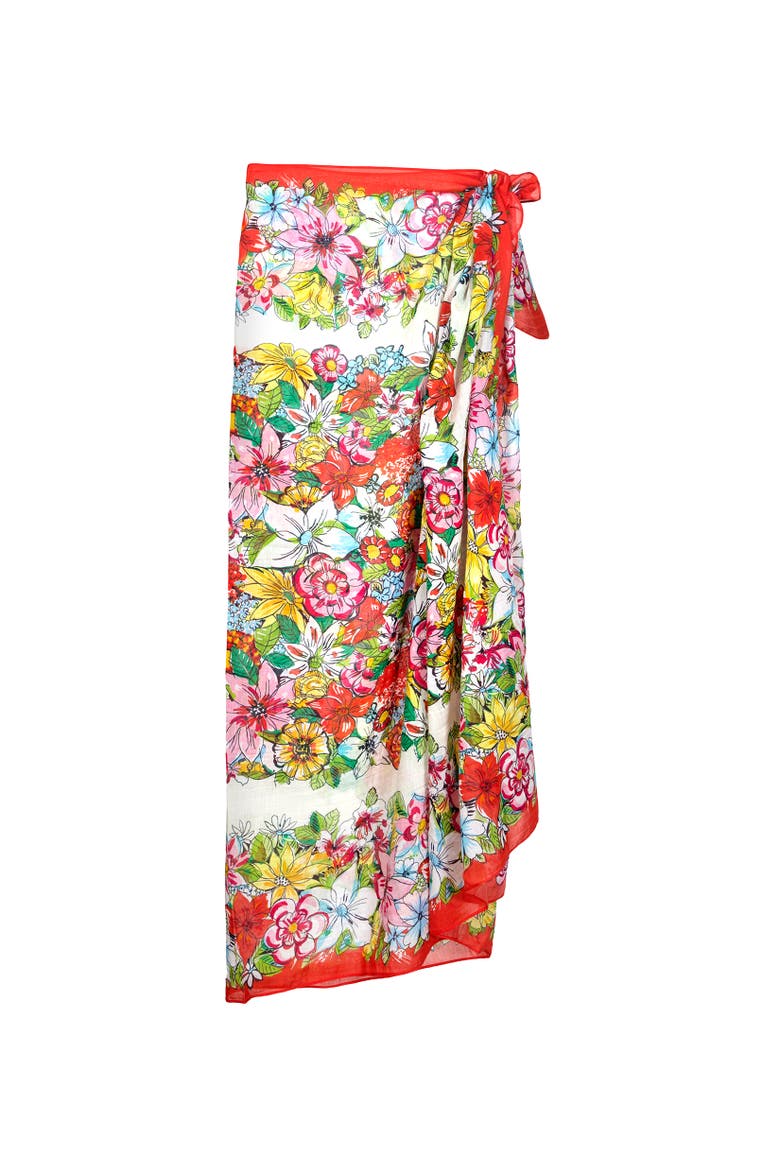 Floral Sarong, Alternate, color, Multi