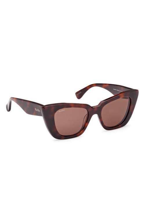 Max Mara Glimpse5 50mm Polarized Butterfly Sunglasses In Brown