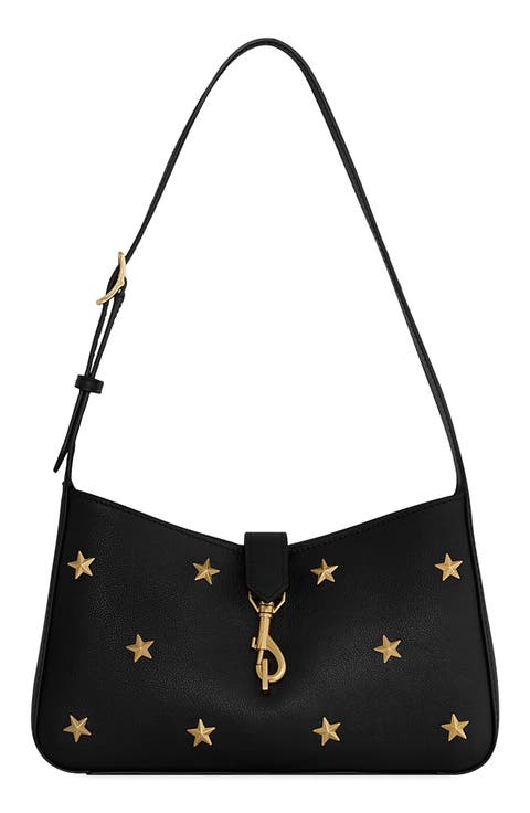 Small Megan Star Leather Shoulder Bag