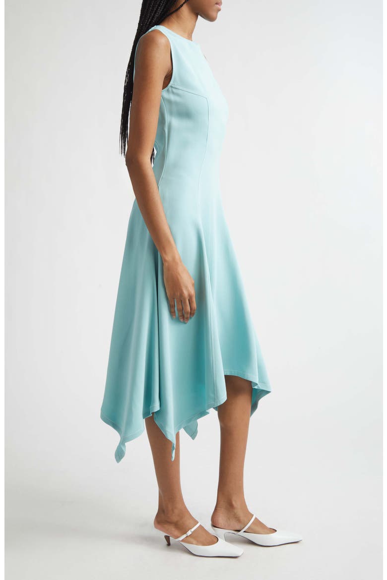 Sleeveless Handkerchief Hem Midi Dress, Alternate, color, AQUAMARINE