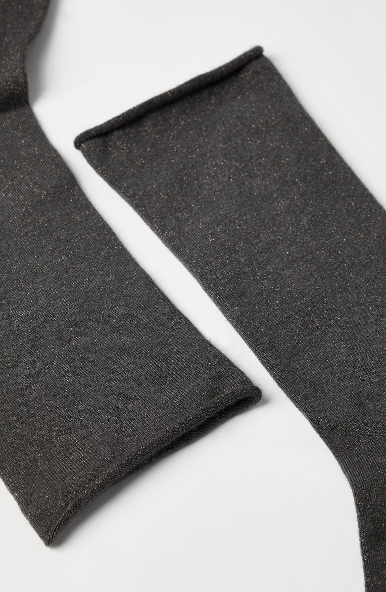 Brunello Cucinelli Cashmere knit socks, Alternate, color, Lead