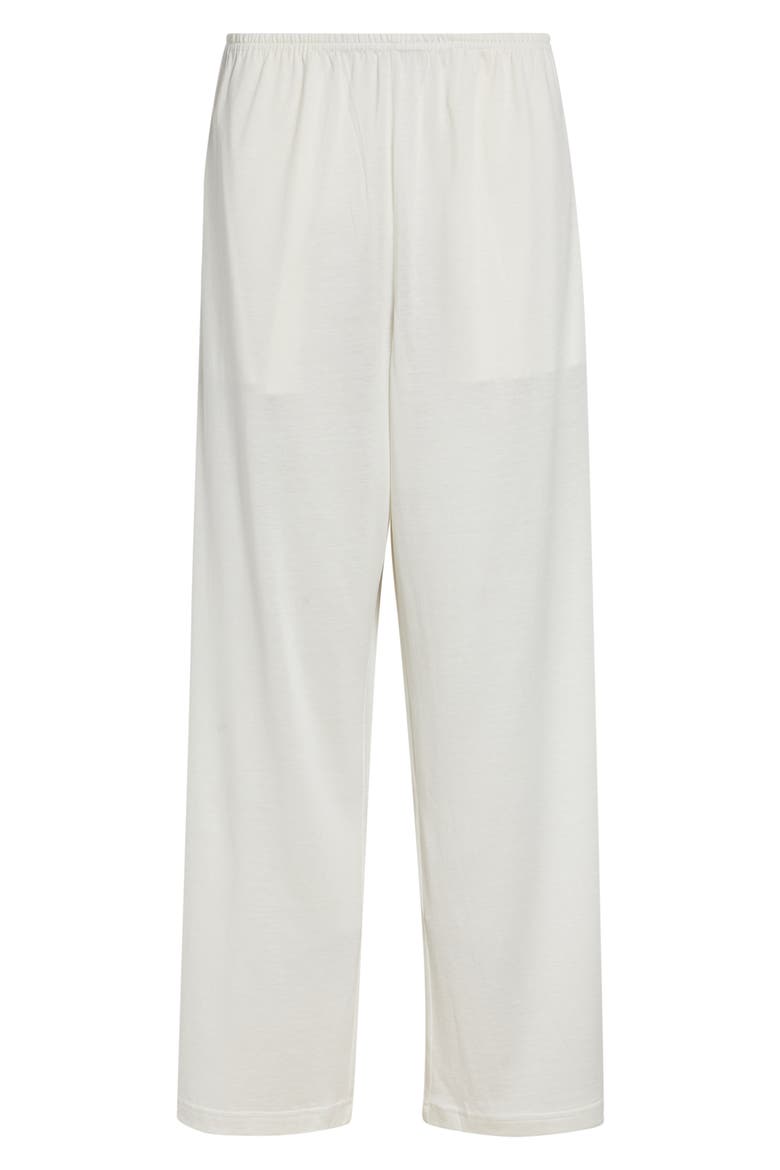 Organic Cotton & Silk Pajama Pants, Alternate, color, OFF-WHITE