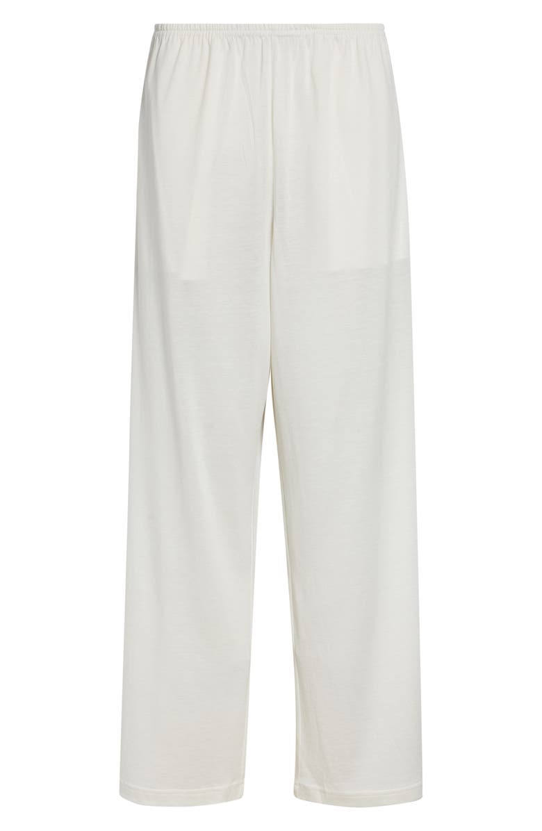 TOTEME Organic Cotton & Silk Pajama Pants, Main, color, Off-White