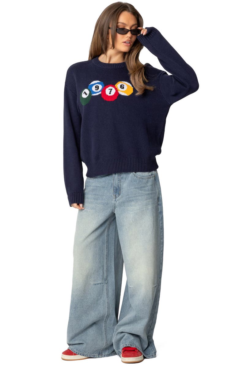 EDIKTED Rad Low Rise Wide Leg Jeans, Alternate, color, Light-Blue