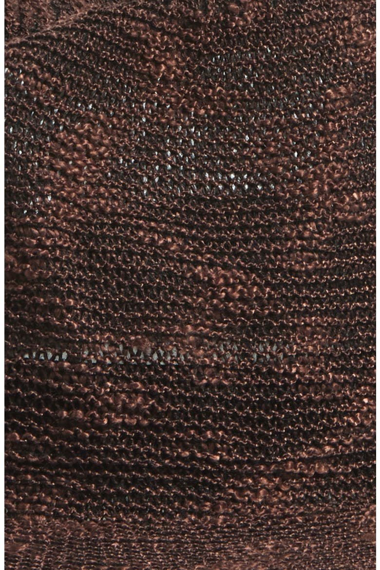 Wide Brim Knit Adjustable Panama Hat, Alternate, color, BROWN