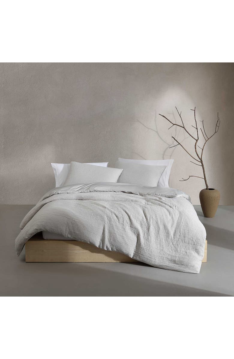 Calvin Klein Textured Cotton Duvet & Shams Set, Alternate, color, Grey