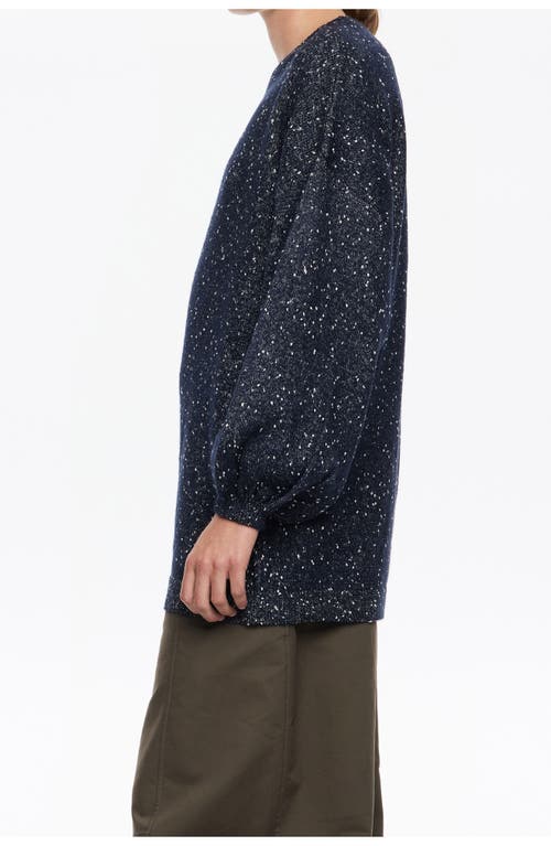 Bimba Y Lola Speckled Balloon-sleeve Sweater In Black