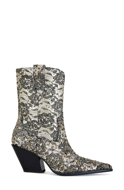 Azalea Wang Zirenne Stud Bootie In Gray