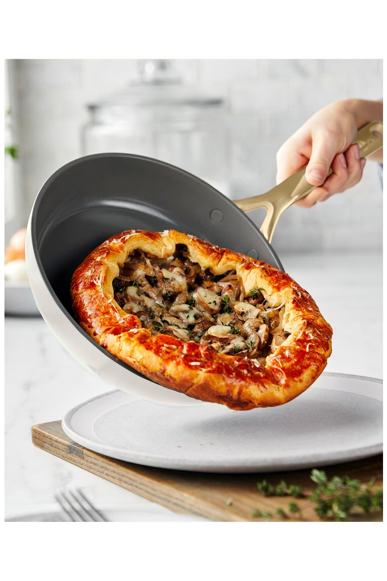 GP5 Set of 2 Stainless Steel Nonstick Frying Pans, Alternate, color, CREAM