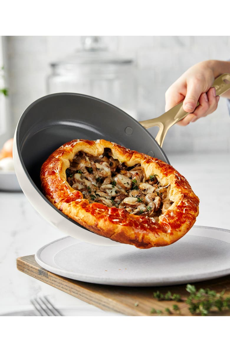 GreenPan GP5 Set of 2 Stainless Steel Nonstick Frying Pans, Alternate, color, Cream