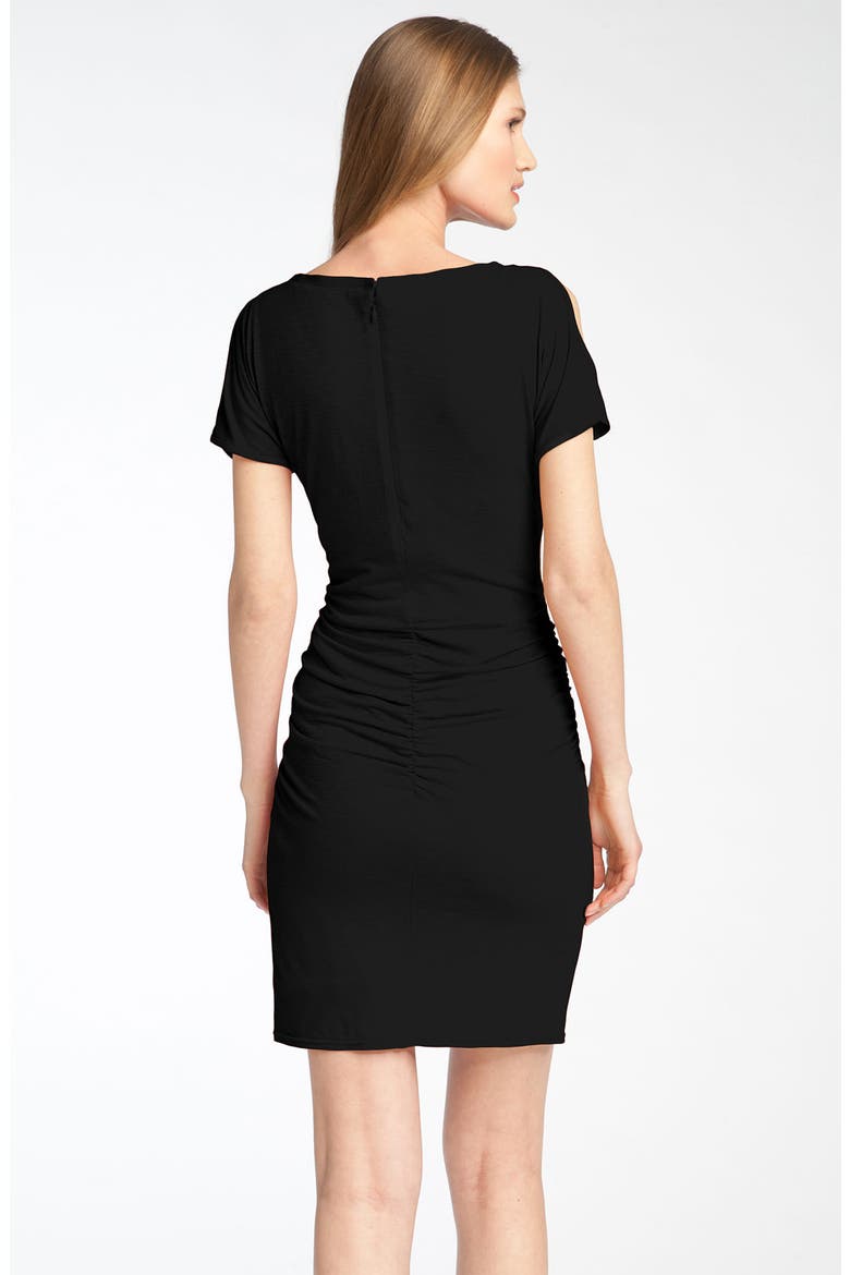 Split Sleeve Sheath Dress, Alternate, color, BLACK
