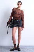 Topshop Distressed Denim Cutoff Shorts