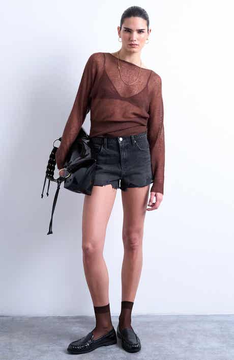 Distressed Denim Cutoff Shorts