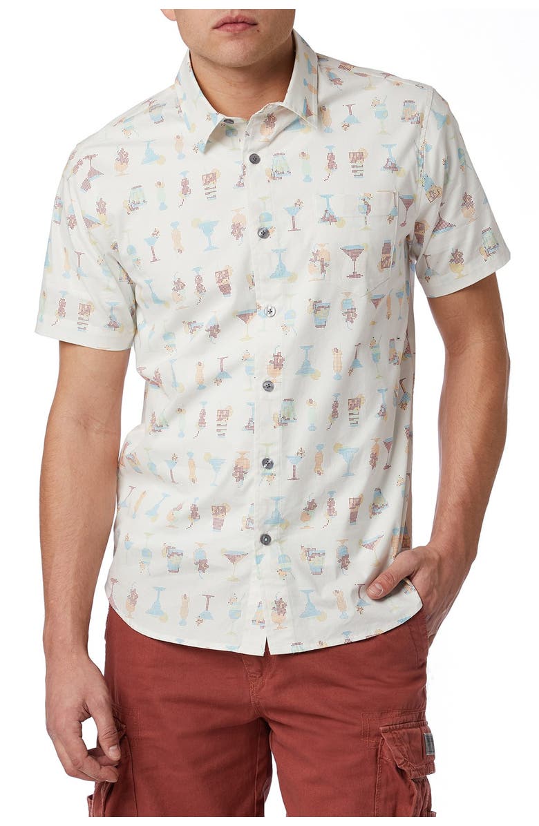 Union Yolo Medallion Print Short Sleeve Relaxed Fit Shirt, Alternate, color, 