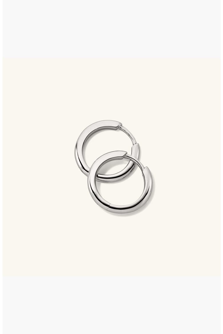 Tube Medium Hoops, Main, color, Sterling Silver