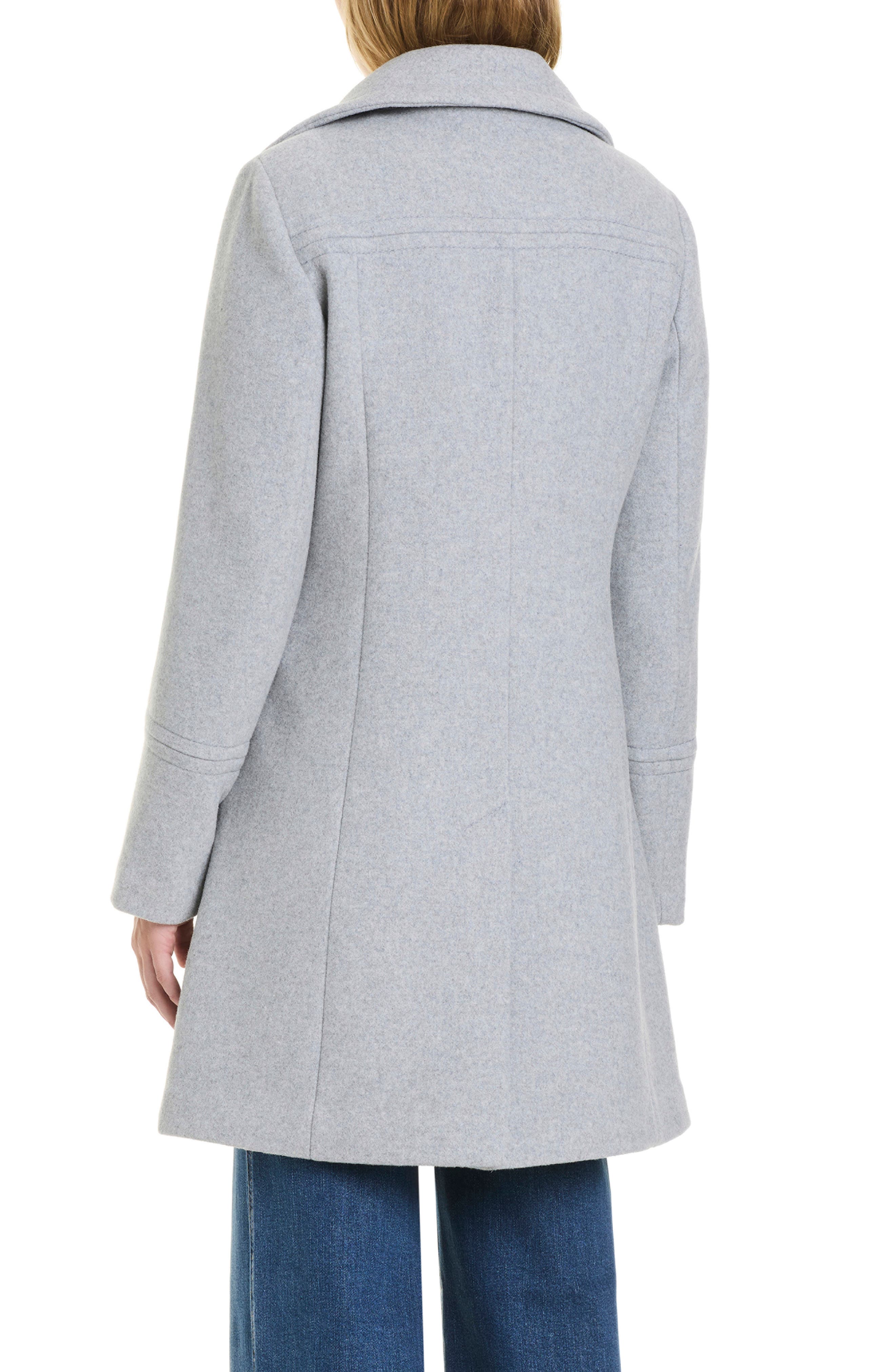 Kate Spade New York Pearl Button Wool Blend Coat (Women