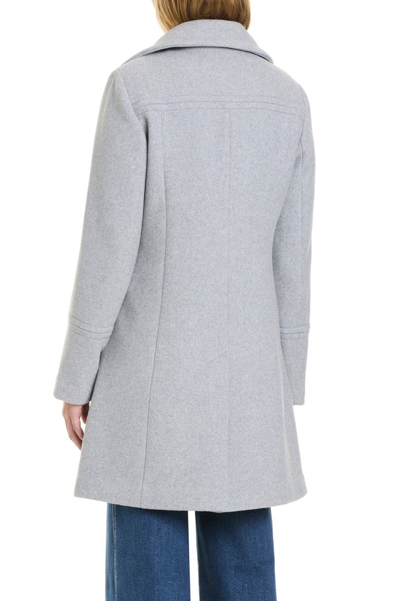 Pearl Button Wool Blend Coat, Alternate, color, HEATHER GREY