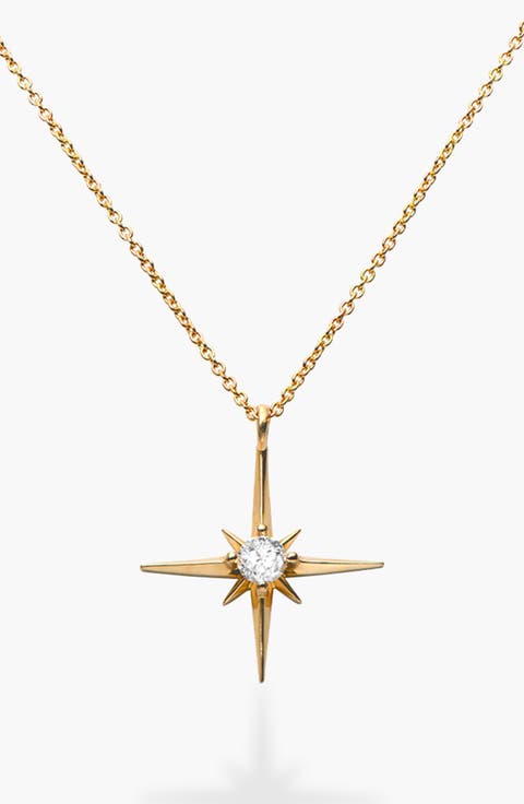 Northern Star Necklace with 0.3ct Diamond