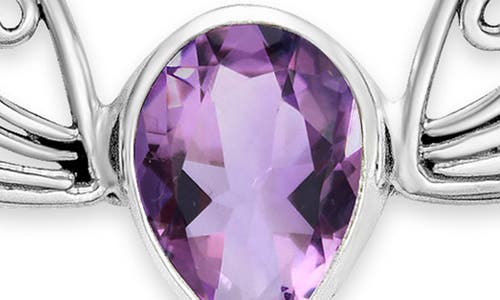 Samuel B. Sterling Silver Semiprecious Stone Pendant Necklace In Purple