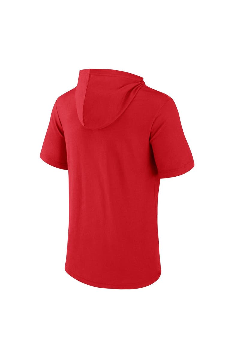 FANATICS Men's Fanatics Branded Red Wisconsin Badgers Outline Lower Arch Hoodie T-Shirt, Alternate, color,