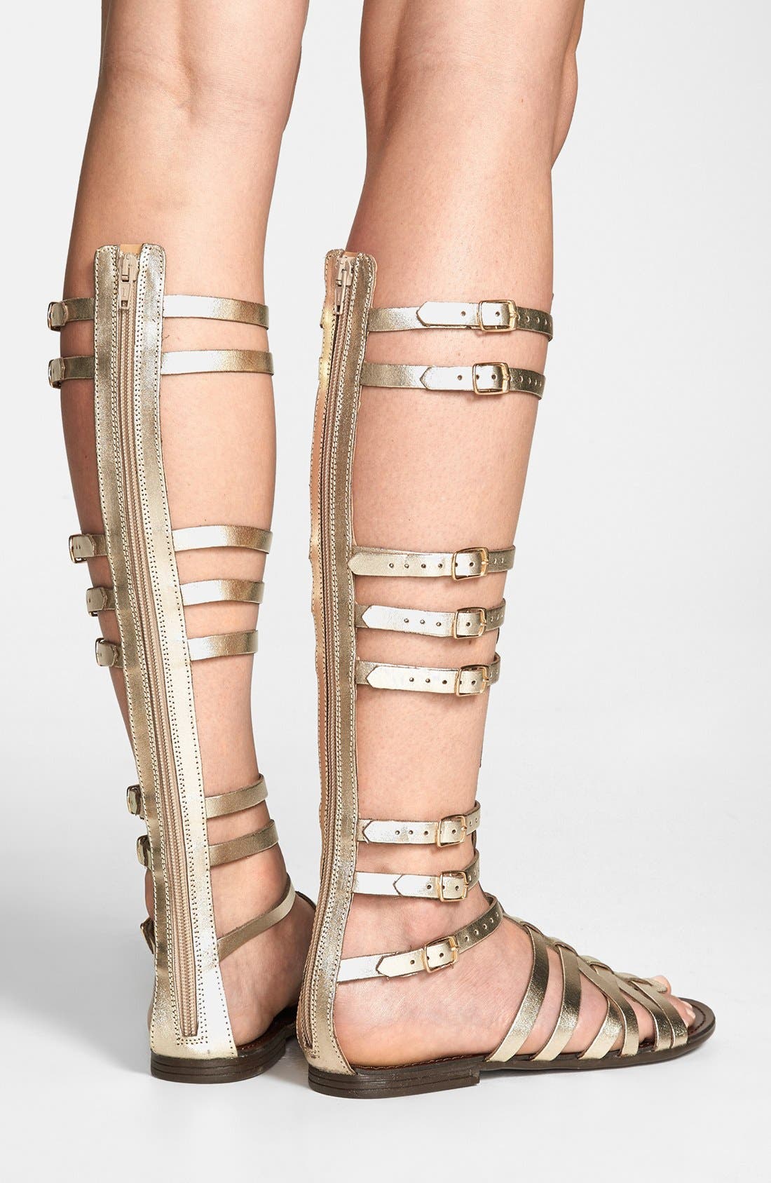 'Sparta' Sandal, Alternate, color, PLATINUM LEATHER
