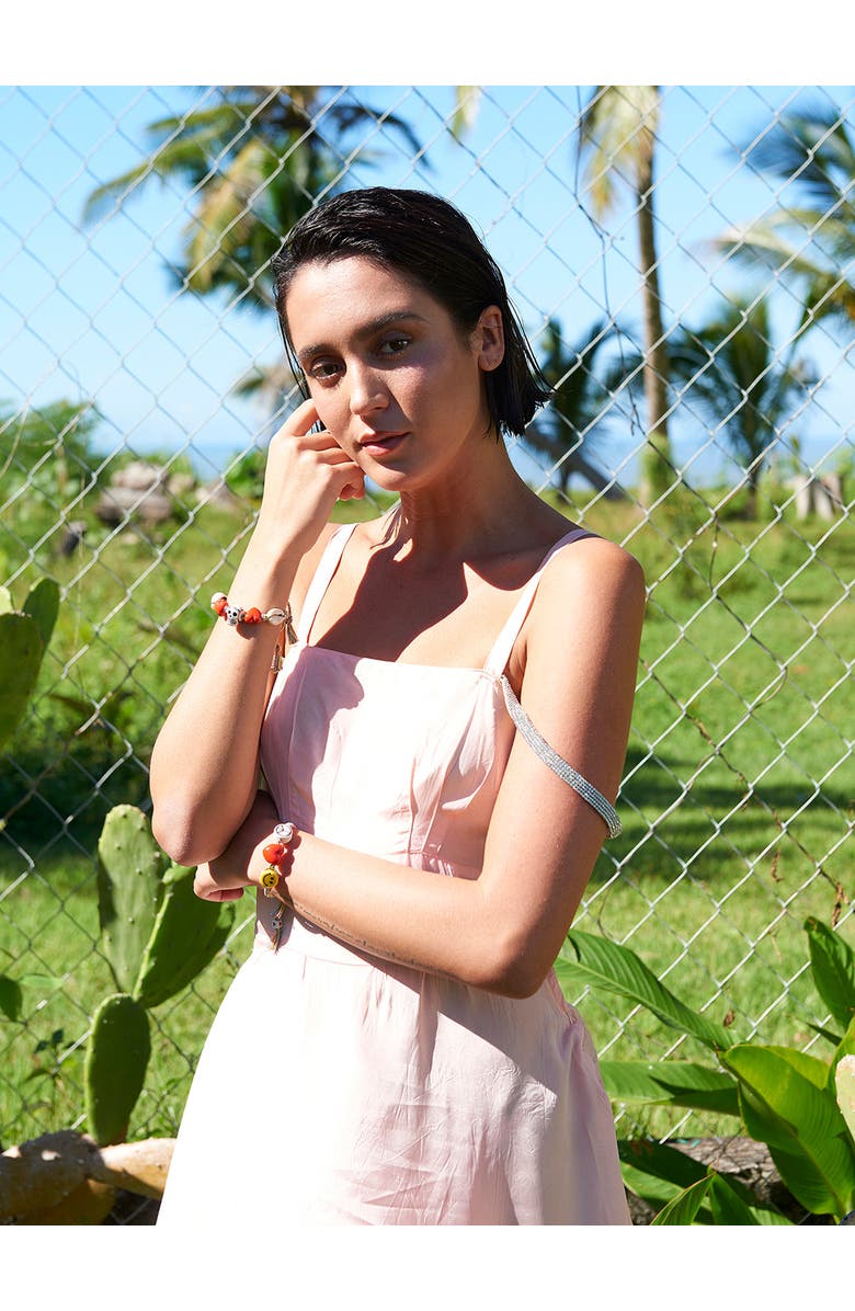 Venessa Arizaga Peace, Love, and Happiness Bracelet, Alternate, color, Rainbow