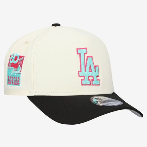 Men's New Era Cream Los Angeles Dodgers Stadium Chrome 9FORTY A-Frame Adjustable Hat