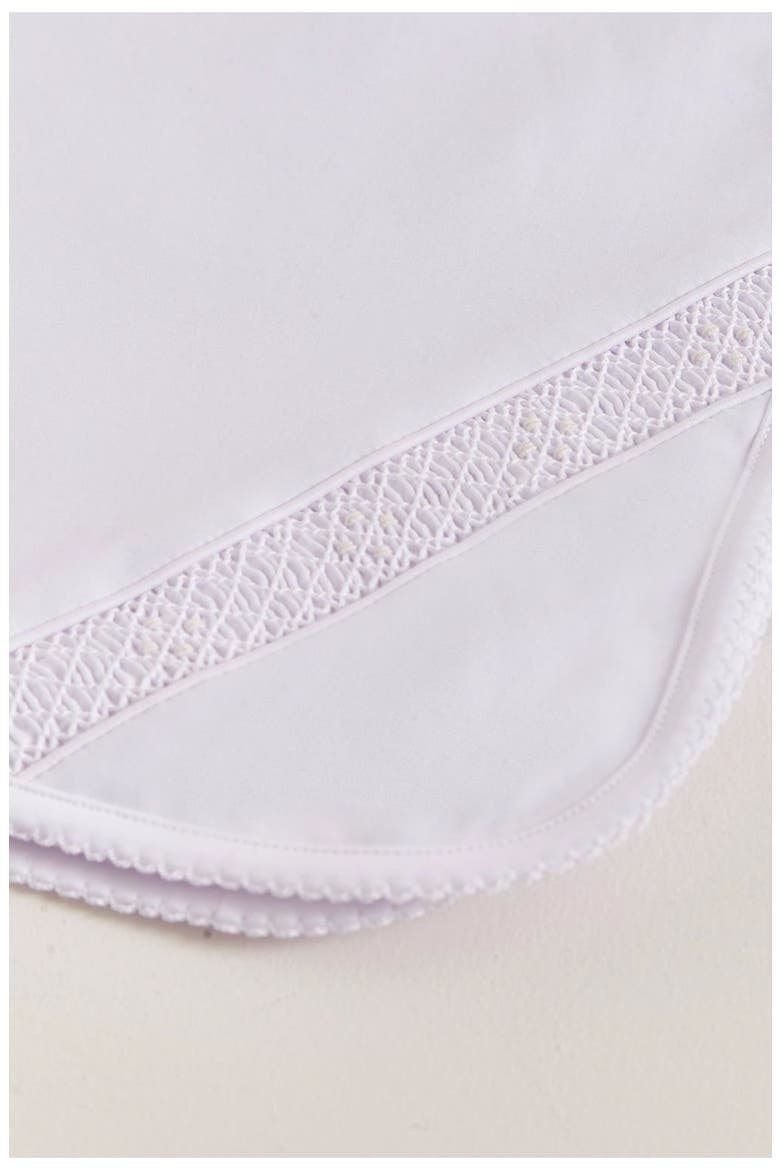 Premium Peruvian Pima Cotton Smock Receiving Blanket for Infant, Alternate, color, White