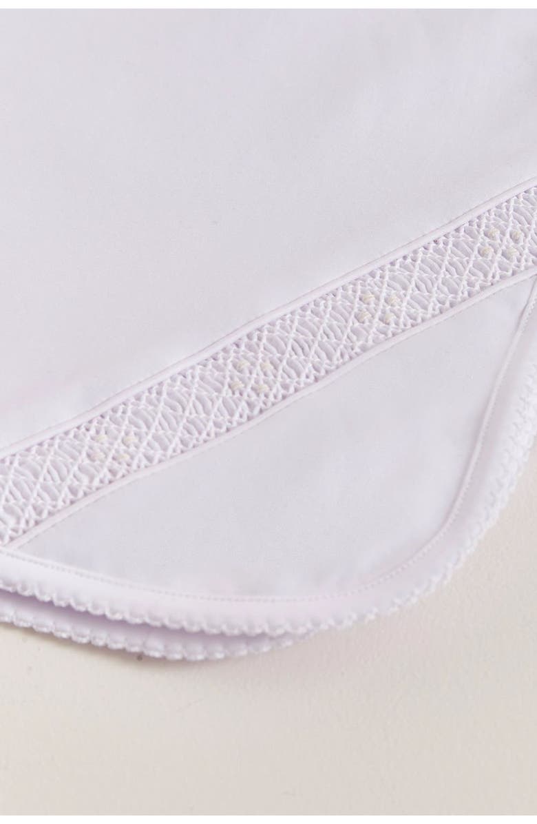 Babycottons Premium Peruvian Pima Cotton Smock Receiving Blanket for Infant, Alternate, color, White