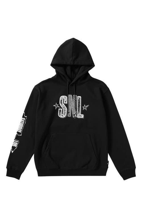 Volcom X Snl Crewneck Cotton Jersey Hoodie In Black