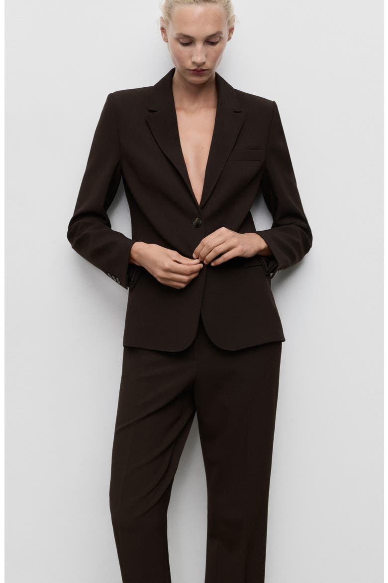 Straight Leg Suit Trousers, Alternate, color, CHOCOLATE