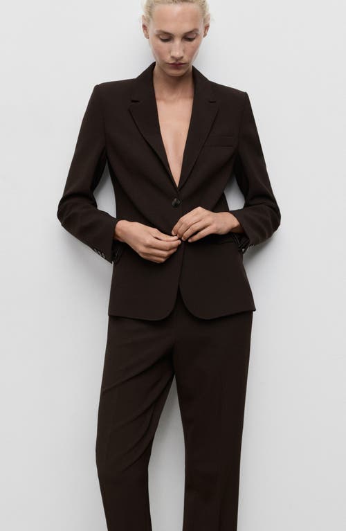 Mango Straight Leg Suit Trousers In Black
