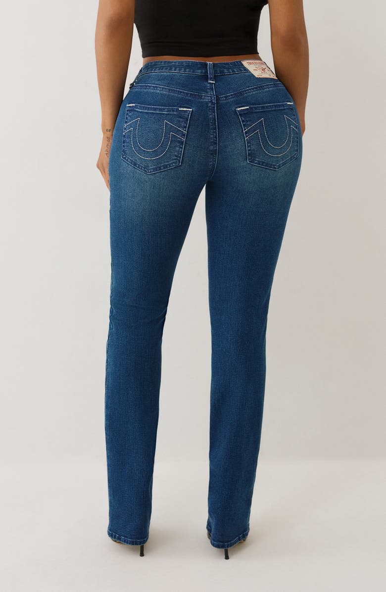 True Religion Billie Mid Rise Straight Leg Jeans, Alternate, color, Medium Rustic Barn Wash