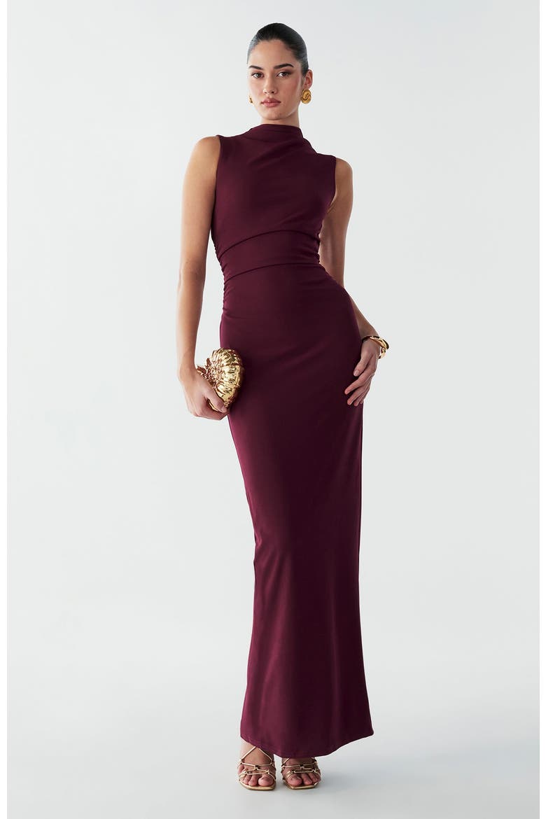 Lana Maxi Dress, Alternate, color, Burgundy