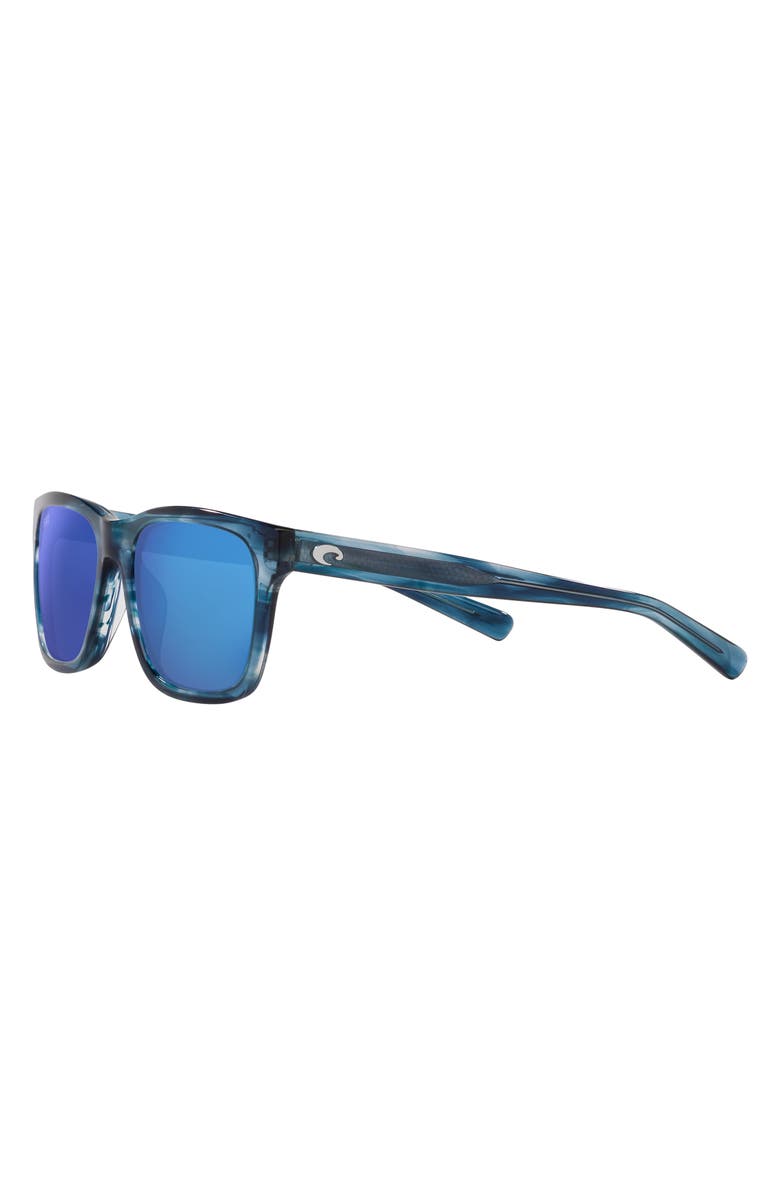 Costa Del Mar Tybee 55mm Mirrored Polarized Rectangle Sunglasses, Alternate, color,