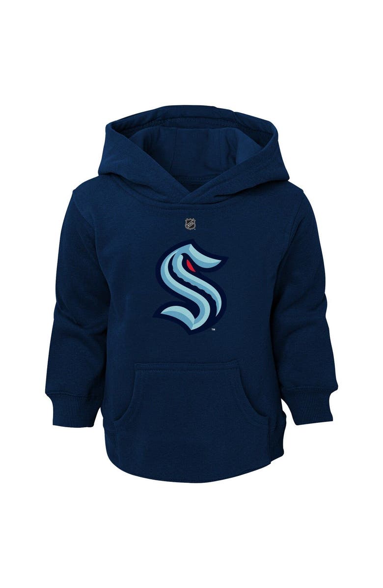 Outerstuff Toddler Navy Seattle Kraken Primary Logo Pullover Hoodie, Main, color,